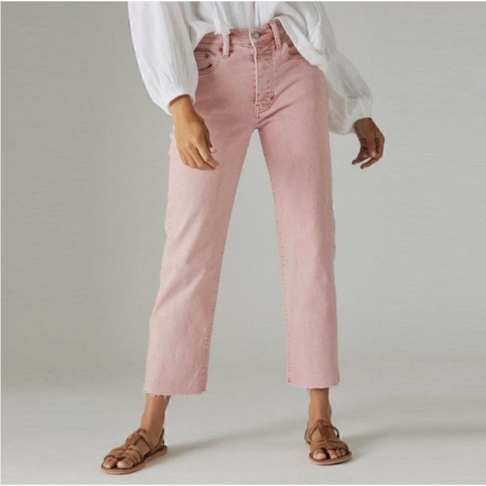 NWT Lucky Brand 90s Loose High Rise Crop in Rose Petal, Size 8/29